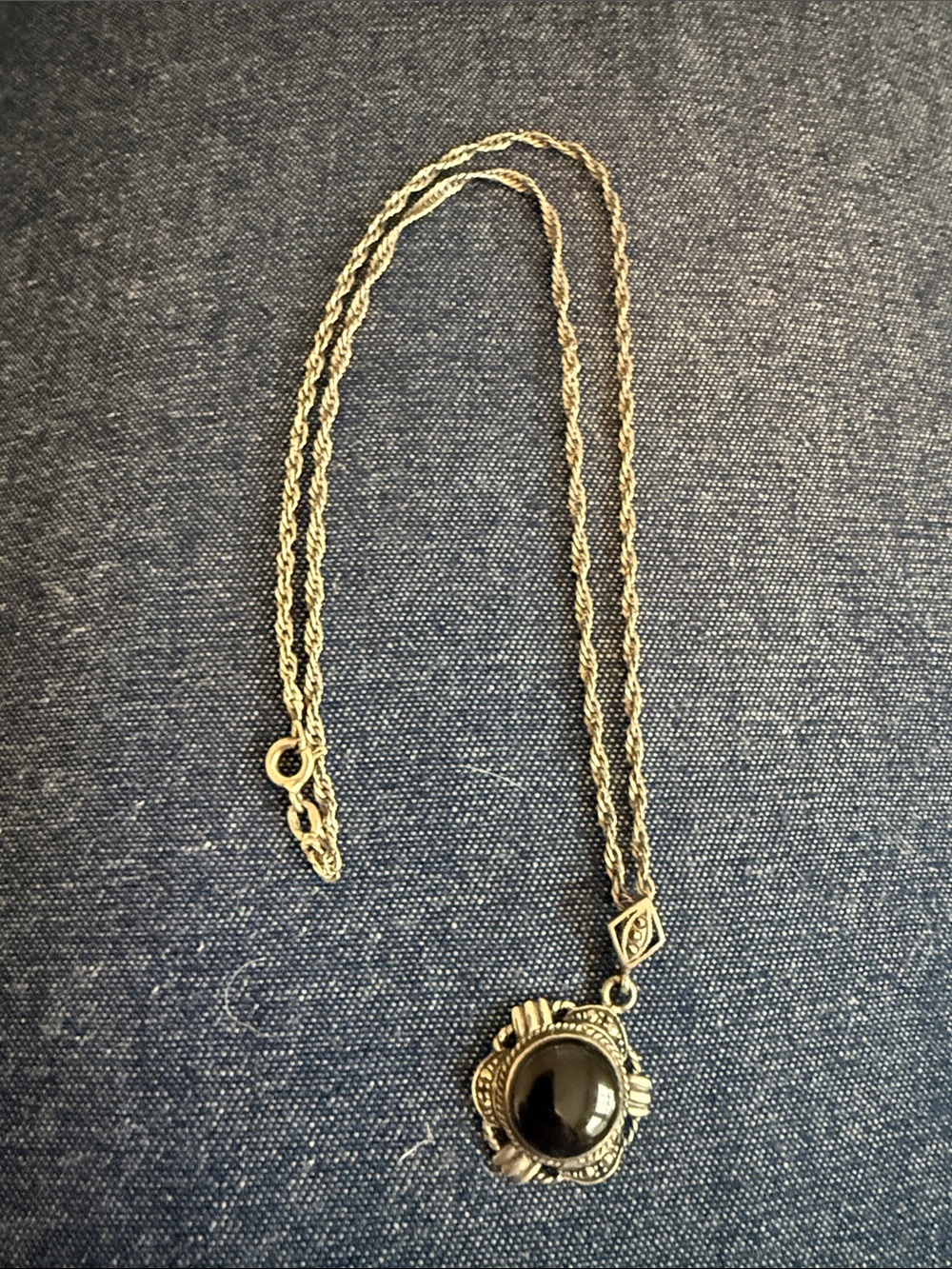 Sterling Silver Black Onyx Pendant & Necklace - Women Jewelry